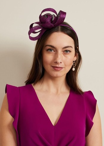 Phase Eight Flower Hats Purple USA | 4531867-PQ